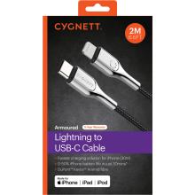 Cygnett Arm Braided Lightning to USB-C Cable 2m