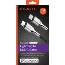 Cygnett Arm Braided Lightning to USB-C Cable 1m